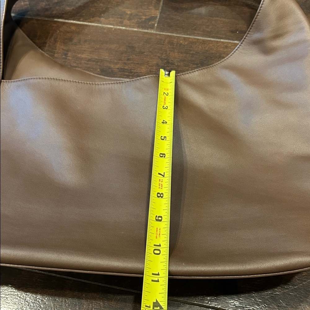 Quince Dark Brown Leather Shoulder Hobo Bag - Picture 11 of 13